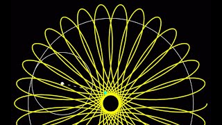 Hypotrochoid animation:  spirograph animation code in description (wxMaxima). #shorts