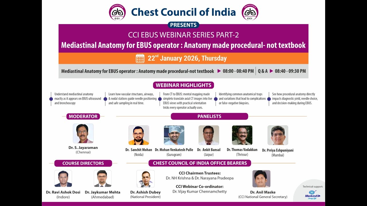 CCI EBUS WEBINAR SERIES PART - 2 | Mediastinal Anatomy for EBUS operator: Anatomy made procedural...