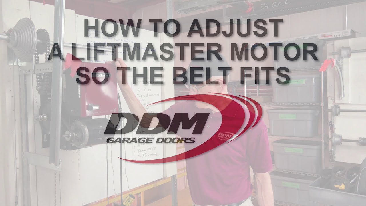 How to Adjust a LiftMaster Motor so the Belt Fits YouTube