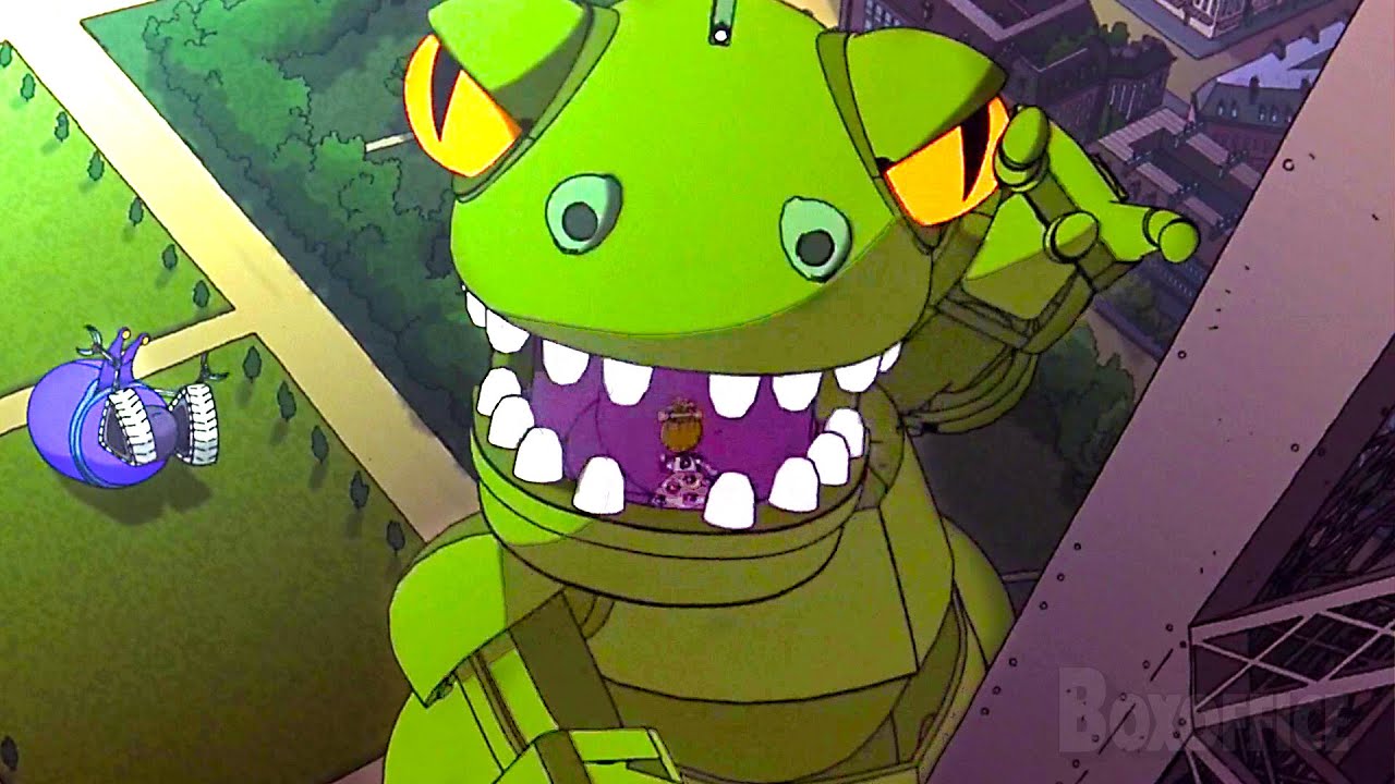 The Rugrats invade Paris in a GIANT Reptar Robot | Rugrats in Paris | CLIP