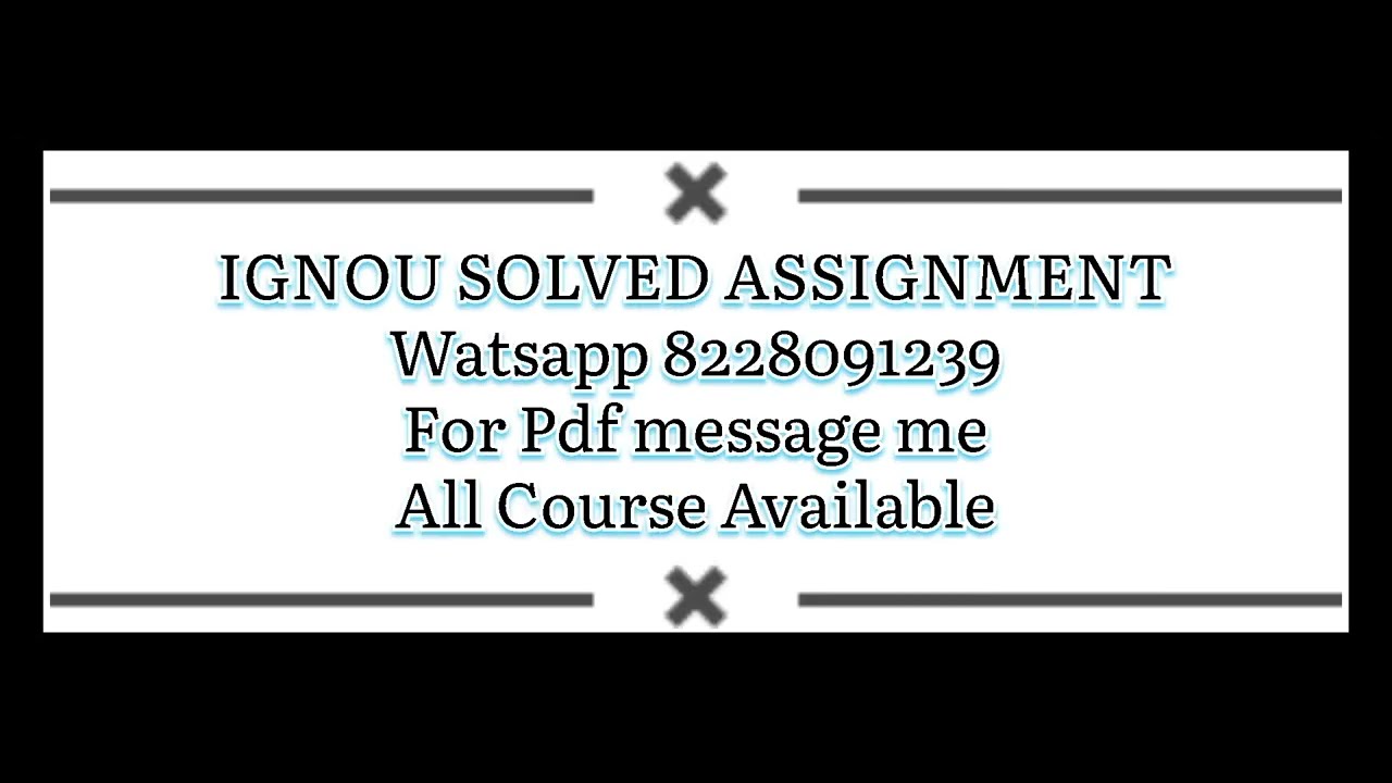 BCA SOLVED ASSIGNMENT IGNOU 2022-23 / IGNOU BCA