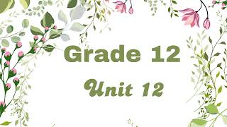 Grade 12, unit 12