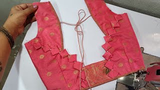 Patchwork beautiful blouse design cutting and stitching || new blouse design