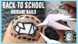 NAIL HACK | Back to School Origami Nails | Meliney How To Trace Nail Art Designs