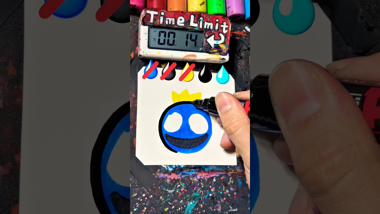 Drawing Blue in 30Sec (Rainbow Friends)