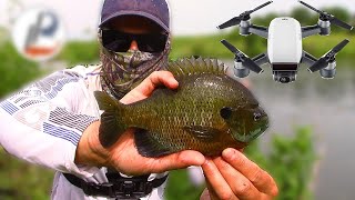 Locate BLUEGILL Beds with a drone.  How to Catch Spawning Bluegills