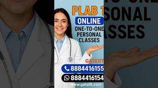 🩺PLAB 1 Online 1to1 Personal Classes by Top Plab Doctors 👩‍⚕️👨‍⚕️! #plab1 #plab1preparation #gateiit