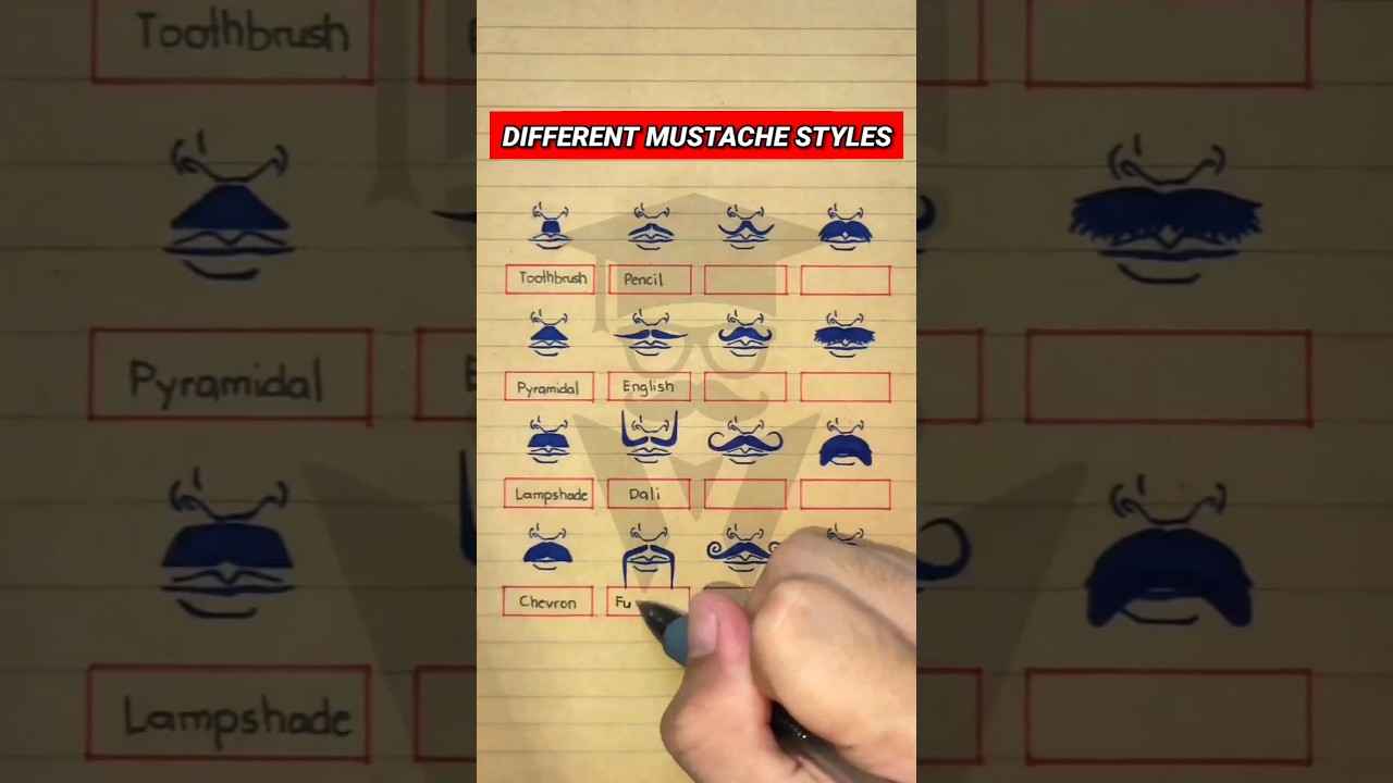 Разные стили усов