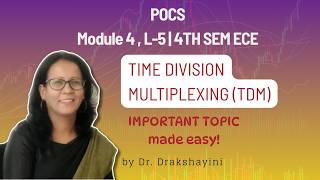 L5 : Time Division Multiplexing (TDM) | MODULE 4 | POCS | 4th Semester | ECE | Dr. Drakshayini