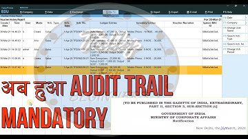 Accounting Software with Recording Audit Trail for Companies mandatory