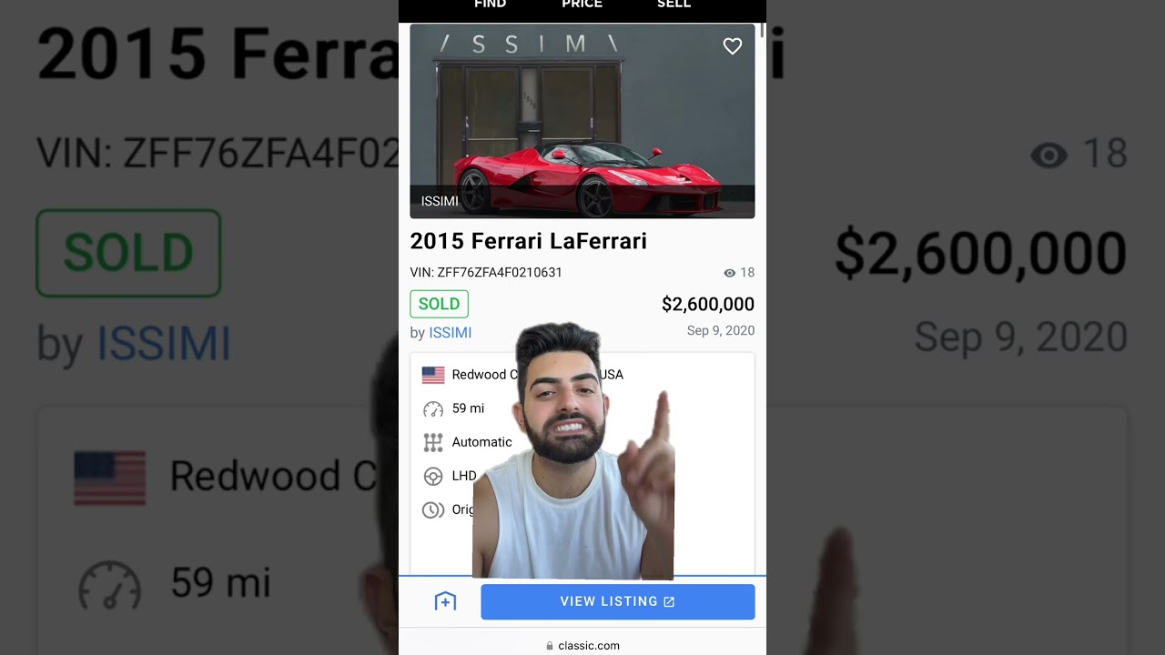 The Ferrari La Ferrari has gone up in value A LOT 🫣