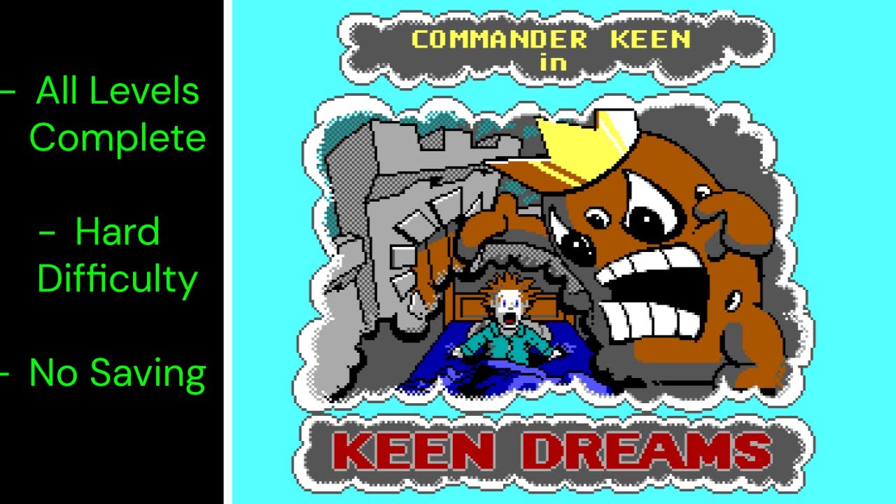 Commander Keen Dreams (DOS) - All levels, Hard difficulty, No saving