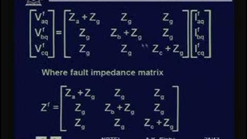 Lecture - 32 Asymmetrical Fault Analysis Using Z - Bus