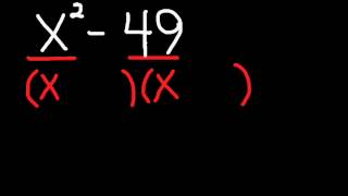 Factoring Binomials - Difference of Squares with a Lead Coefficient of 1