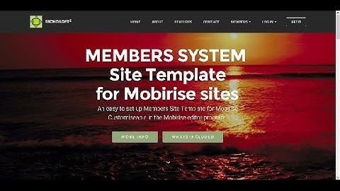 Mobirise Members Site Template - Easily Set Up the System