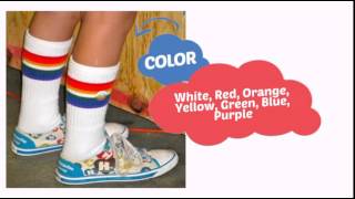 Rainbow Striped Socks -Athletic 14 Tube Socks For Kids Style 2 - Clownantics