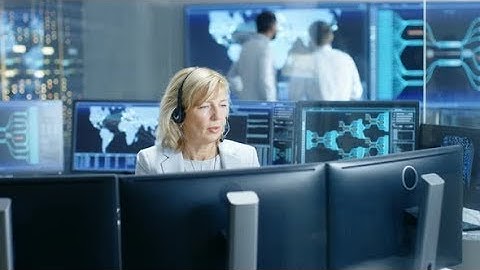 System Monitoring Room Female Dispatcher Control Correct Functioning of the System. | Stock Footage