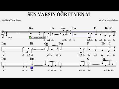 SEN VARSIN ÖĞRETMENİM--Dm--:Guitar,Flute,Keyboard,Violin,Melodica,Piano,Recorder.