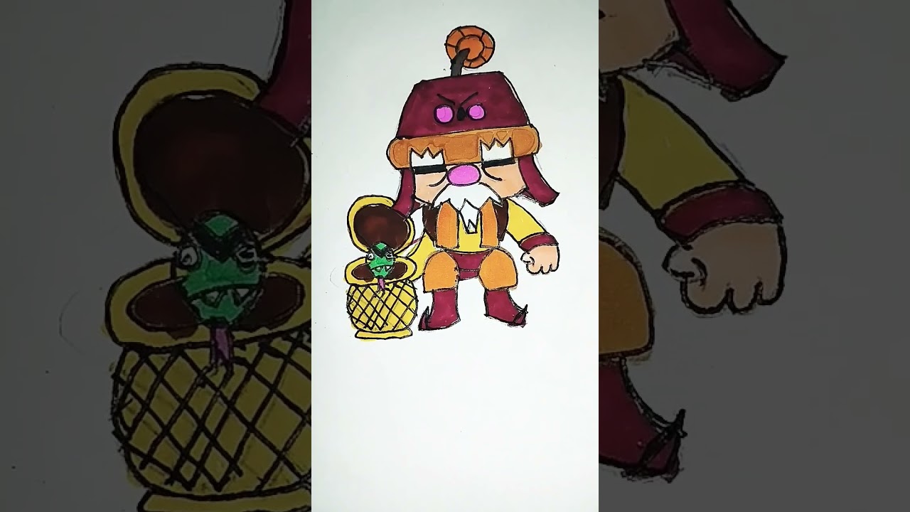 Drawing Merchant Gale from Brawl Stars