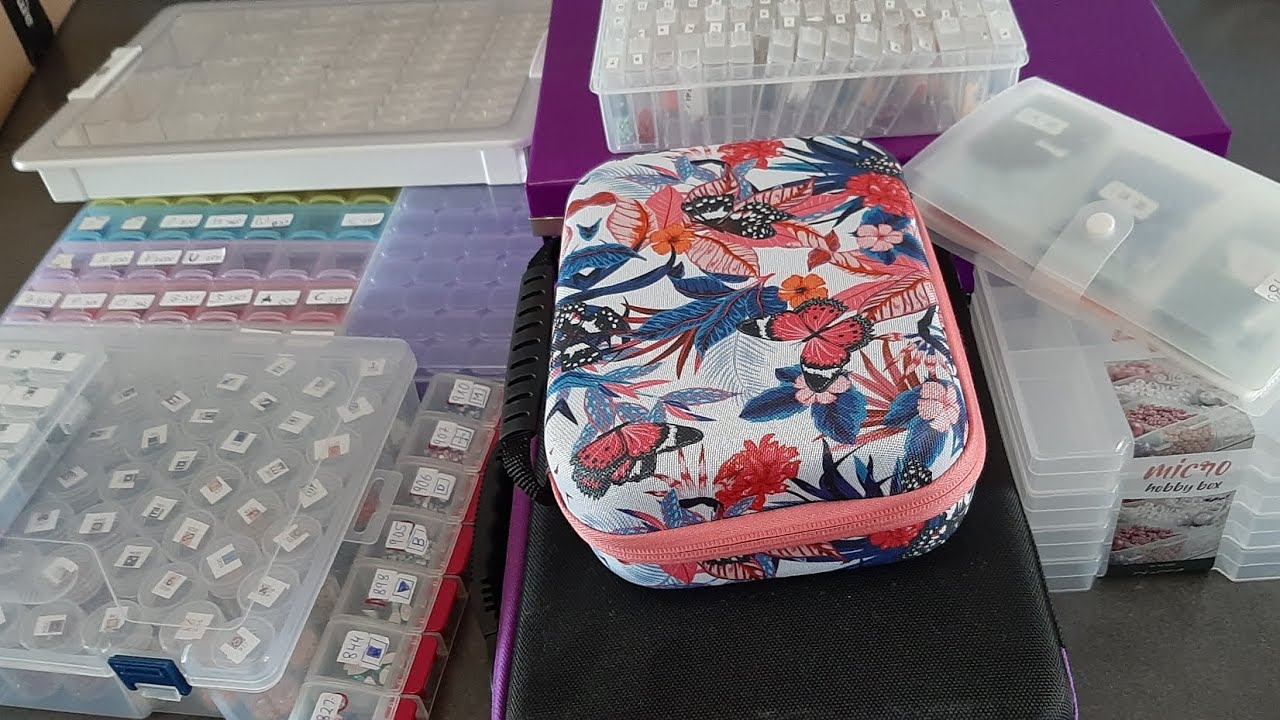 Unboxing neue Koffer|DiamondPainting|Meine liebsten Steinchen Aufbewahrungen/Dosen|Vor-und Nachteile