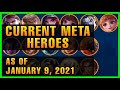 CURRENT META HEROES AS OF JANUARY 9, 2021 | SEASON 19 | MOBILE LEGENDS TIER LIST