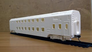 Пассажирский вагон 61-4465 распечатанный на 3D принтере