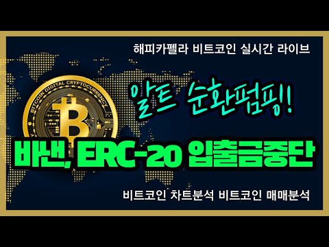   비트코인 실시간 바이낸스 ERC 20 입출금 중단 알트 순환펌핑 4월 6일 아침