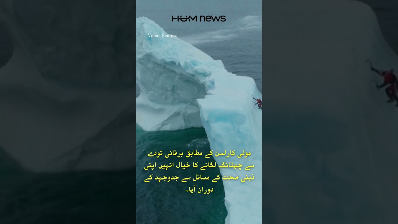 Molly Carlson Makes History With Iceberg Cliff Dive in Canada | Hum News | Pakistan