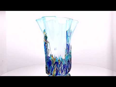 AMALFI tall light blue marine-themed vase video