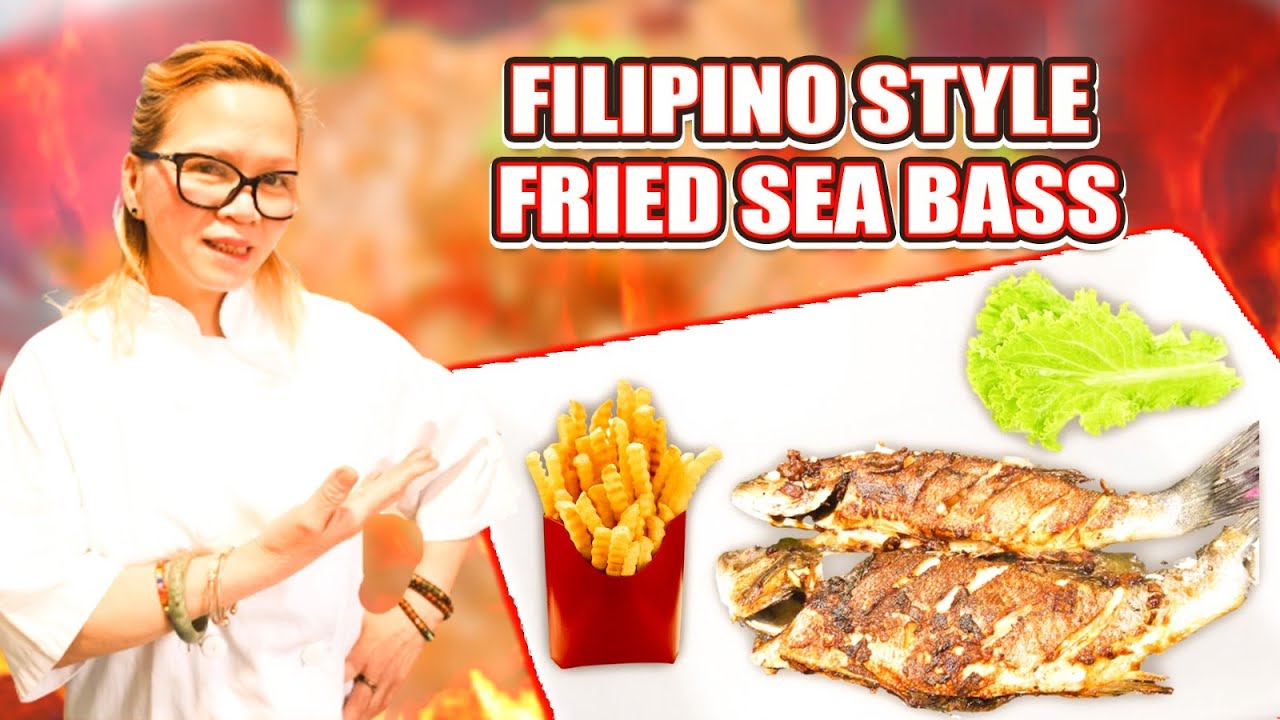 How to Cook Filipino Style Fried Sea Bass By Richardo Madeirense YouTube