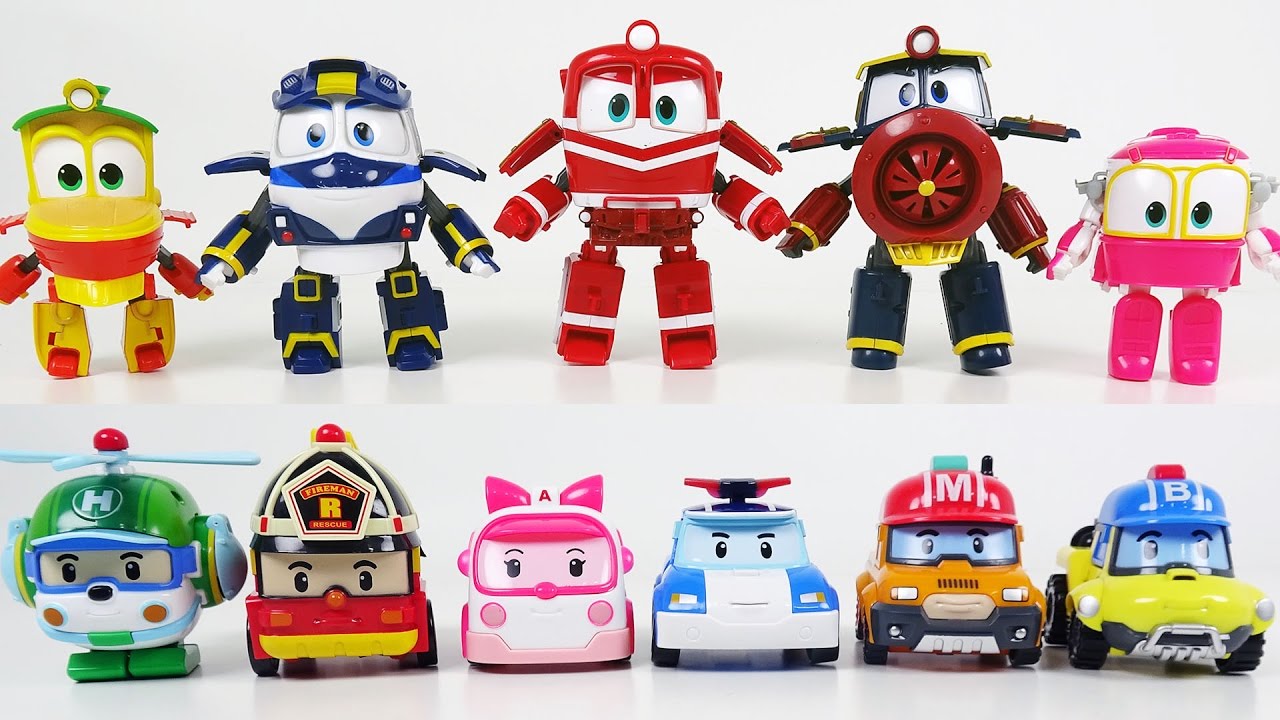 로봇트레인과 로보카폴리가 만나 즐거운 변신 기차놀이 - 두두팝토이