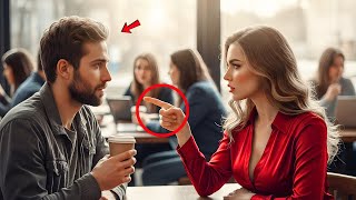 Sie ließ ihn an dem Tisch im vollen Café sitzen–ohne zu ahnen dass er ein verkleideter Millionär war