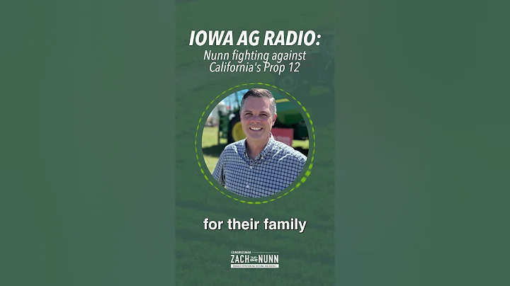 Iowa Ag Radio: Nunn fighting against California's Prop 12