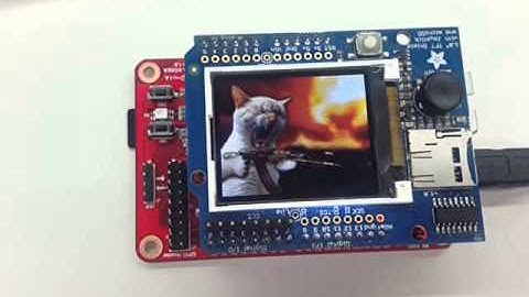 Adafruit 1.8" TFT Shield bitmap test on mbed with WIZwiki-W7500