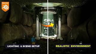 Lord Ganesh light Cave || 3D Environment Visualization || Blender || Cycles Render