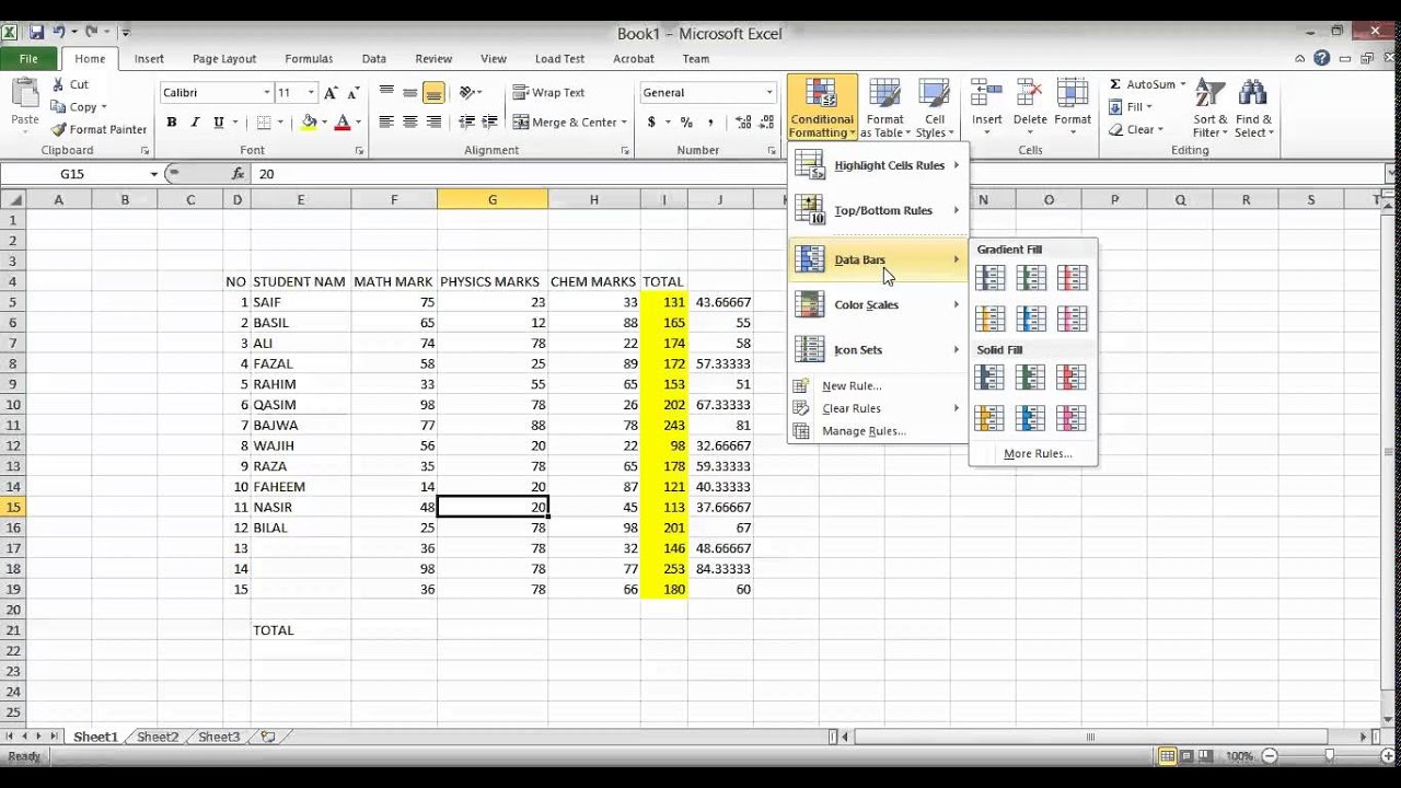 SESSION NO 3 FORMATTING OF THE TABLE IN EXCEL - YouTube