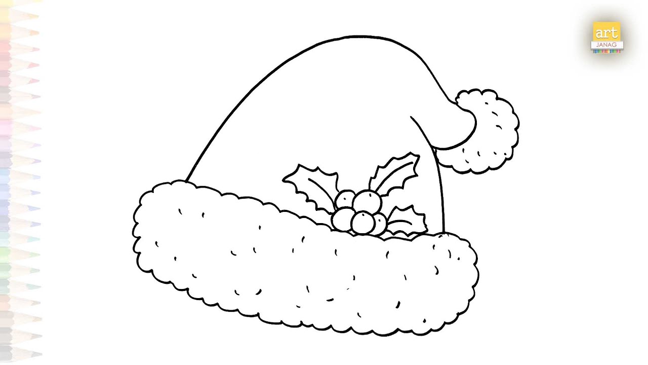Christmas hat drawings | Christmas sketches easy | How to draw