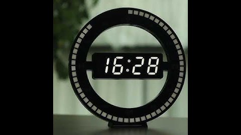 LED Digital Wall Clock Modern Design Dual-Use Dimming Digital Circular Photoreceptive Clocks