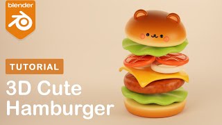 How to make a cute 3D hamburger - Blender 3D beginner tutorial screenshot 3