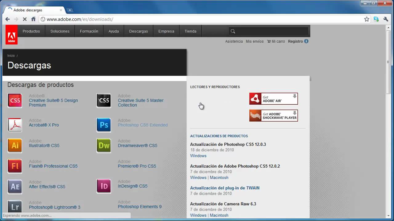 Cómo Descargar Adobe Photoshop CS5 desde Pagina Oficial de 