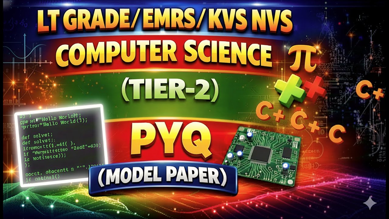 LT Grade EMRS KVS NVS COMPUTER SCIENCE  TIER-2 PYQ | UP POLICE COMPUTER OPERATOR SI ASI | UGC NET