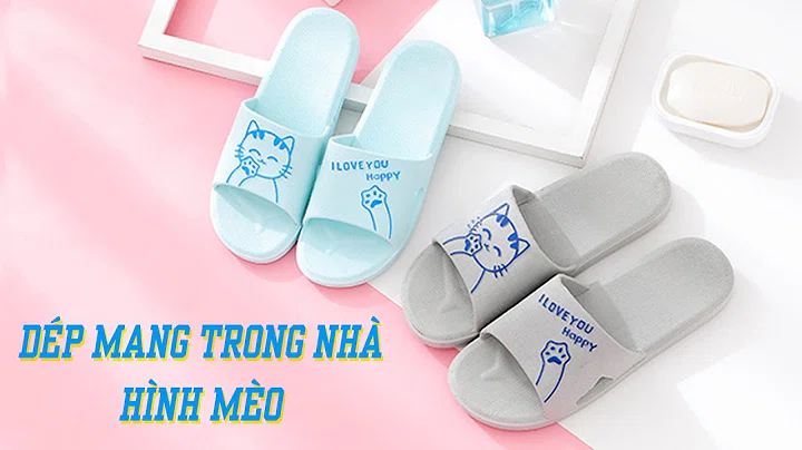 Dép nhựa mang trong nhà hình mèo I Shop Chất