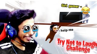 PRO GIRL GAMER CHALLENGE ME 😤🔥IN HUMAN FALL FLAT [ Funny moments] Try not laugh challenge
