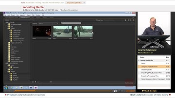 "Importing Media" | Adobe Premiere Pro CS6 with Educator.com