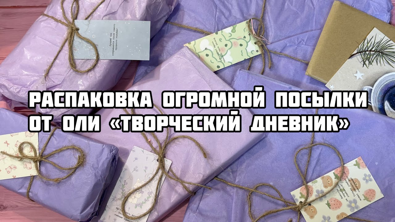 Распаковка подарка от Оли Творческий дневник// Новые раскраски, канцелярия и много эмоций