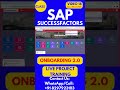 SAP SuccessFactors Onboarding 2 0 Training Online Class 18 7th Jan 2026 #sapsuccessfactorstraining