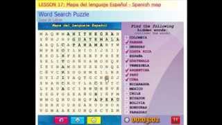 OnlineFreeSpanish - Mapa del lenguaje Español - Spanish map - Word Search Puzzle screenshot 5