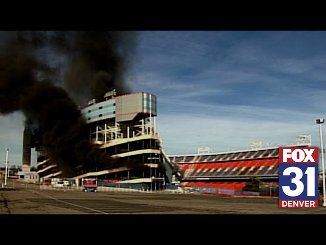 2002: Fire at old Mile High Stadium in Denver 