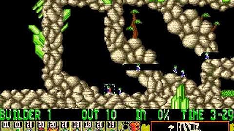 DOS Oh No! More Lemmings Tame 18 Lemmings For Presidents!