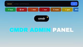 How to Make an Cmdr Admin Panel in Roblox Studio